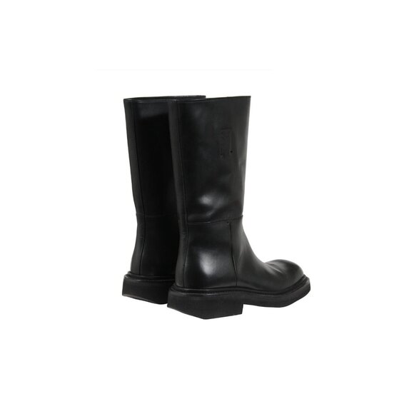 Prada Mens Chunky Square Toe Boots US 7.5 UK6.5 Black Leather Runway Ankle High - Picture 8 of 13